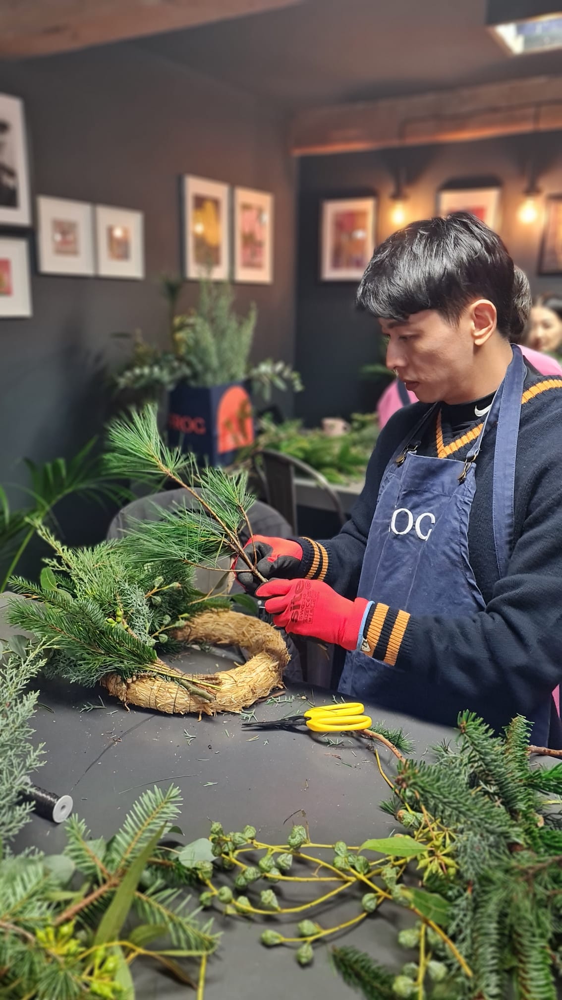 Festive wreath making workshop